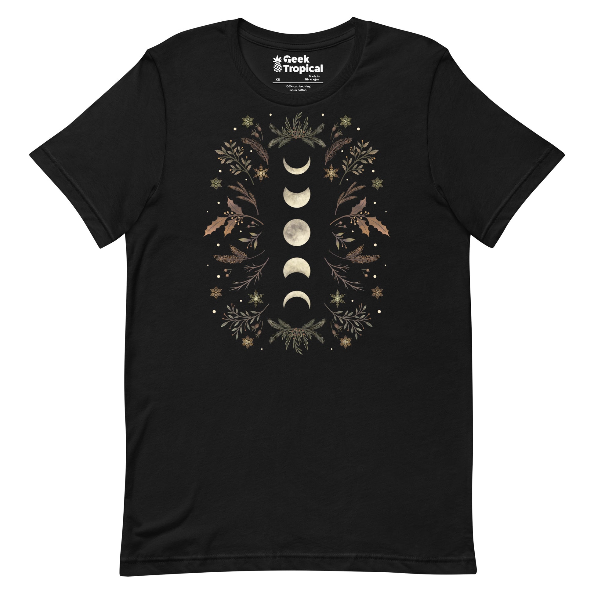 Moonlight Garden Winter Brown T-Shirt 1
