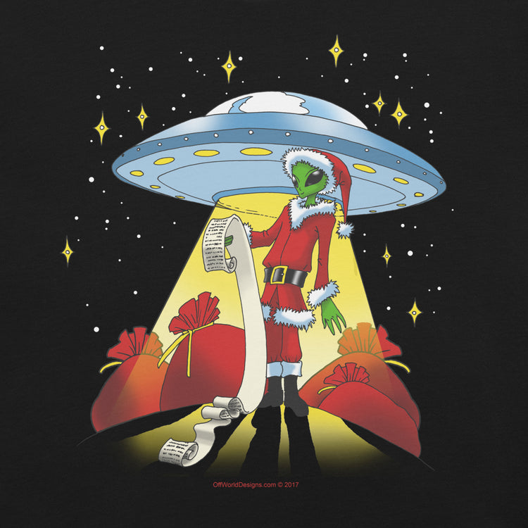 Xmas 2017 Alien T-Shirt Geek Nerd Advertise to Meta Christmas Print FLOW DESC WRITING