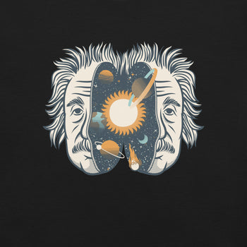 Albert Einstein Head Universe Physics T-Shirt Geek Nerd Advertise to Meta Design by Tobe Fonseca FLOW DESC WRITING
