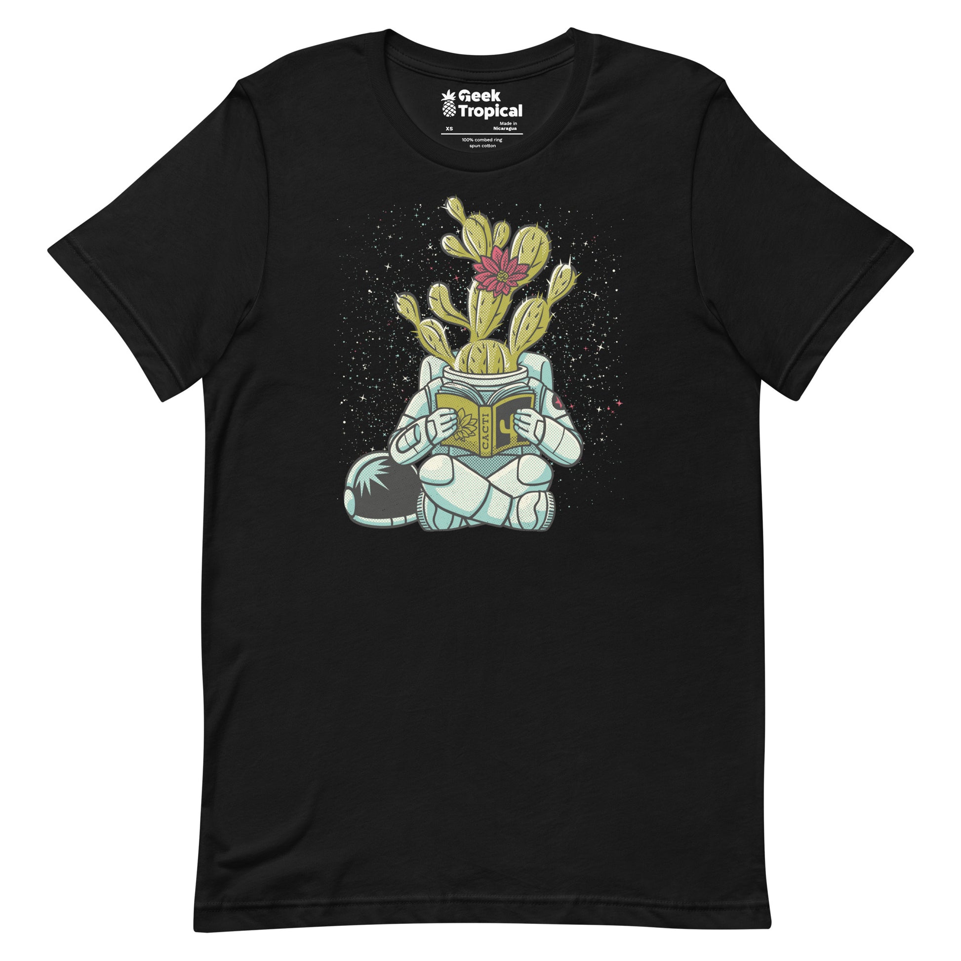 Astronaut Cactus Succulent T-Shirt Geek Nerd Advertise to Meta Botany Print Design by Tobe Fonseca