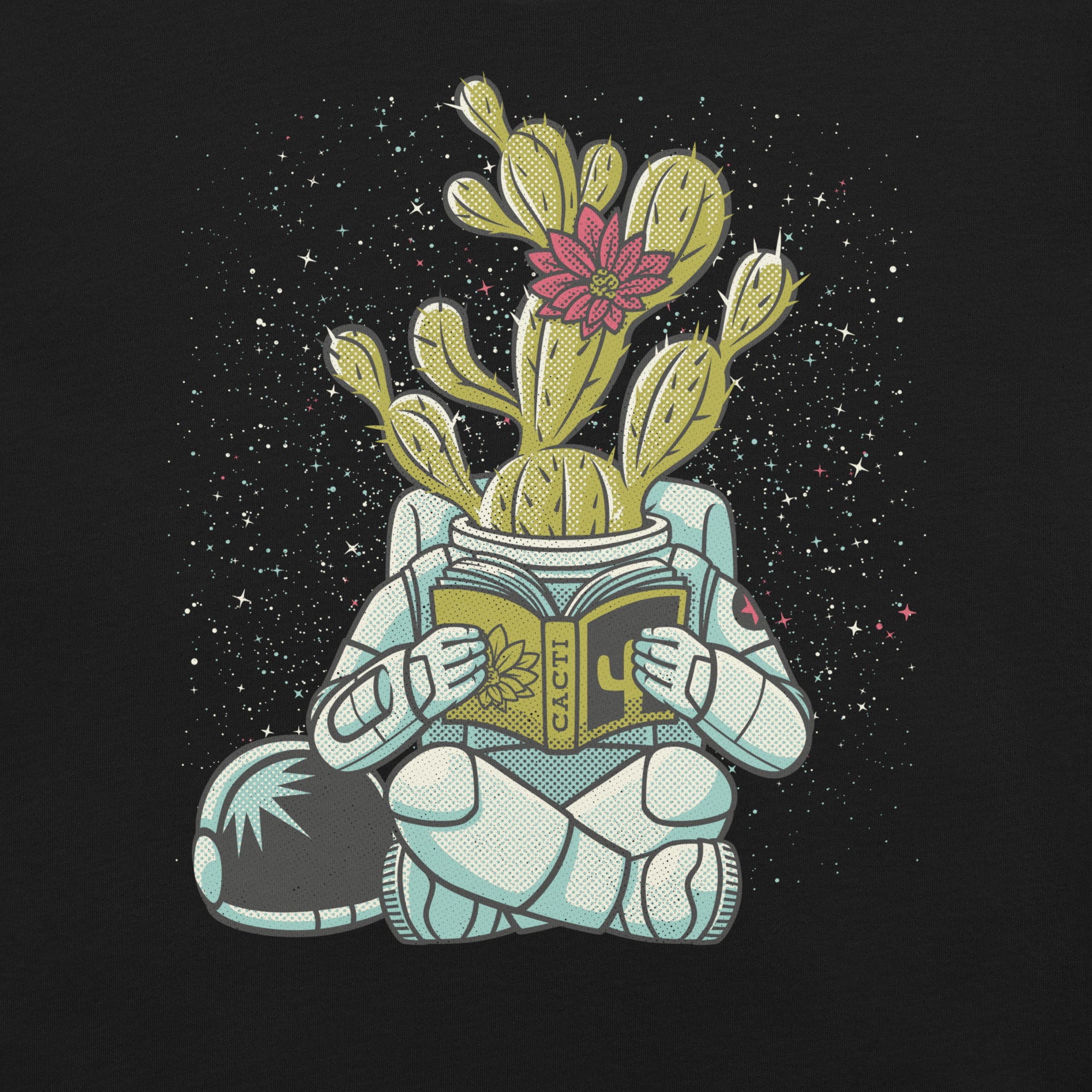 Astronaut Cactus Succulent T-Shirt 2