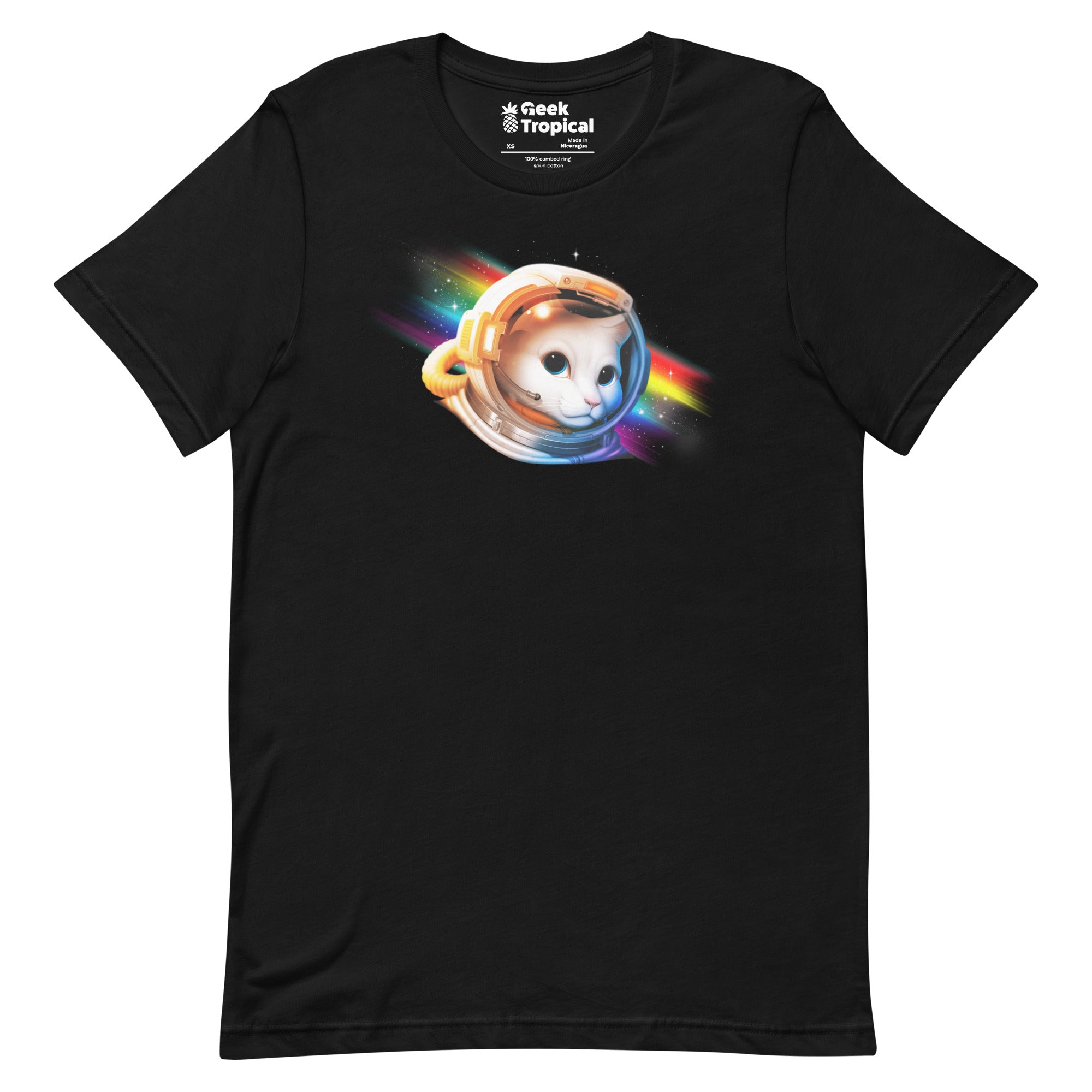 Astronaut Cat T-Shirt Geek Nerd Advertise to Meta Animal Patterns Design by Tobe Fonseca