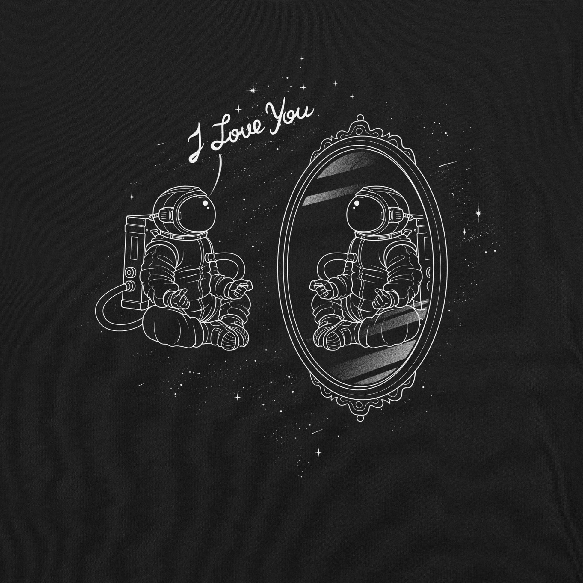 Astronaut I Love You T-Shirt Geek Nerd Advertise to Meta Design by Tobe Fonseca FLOW DESC WRITING