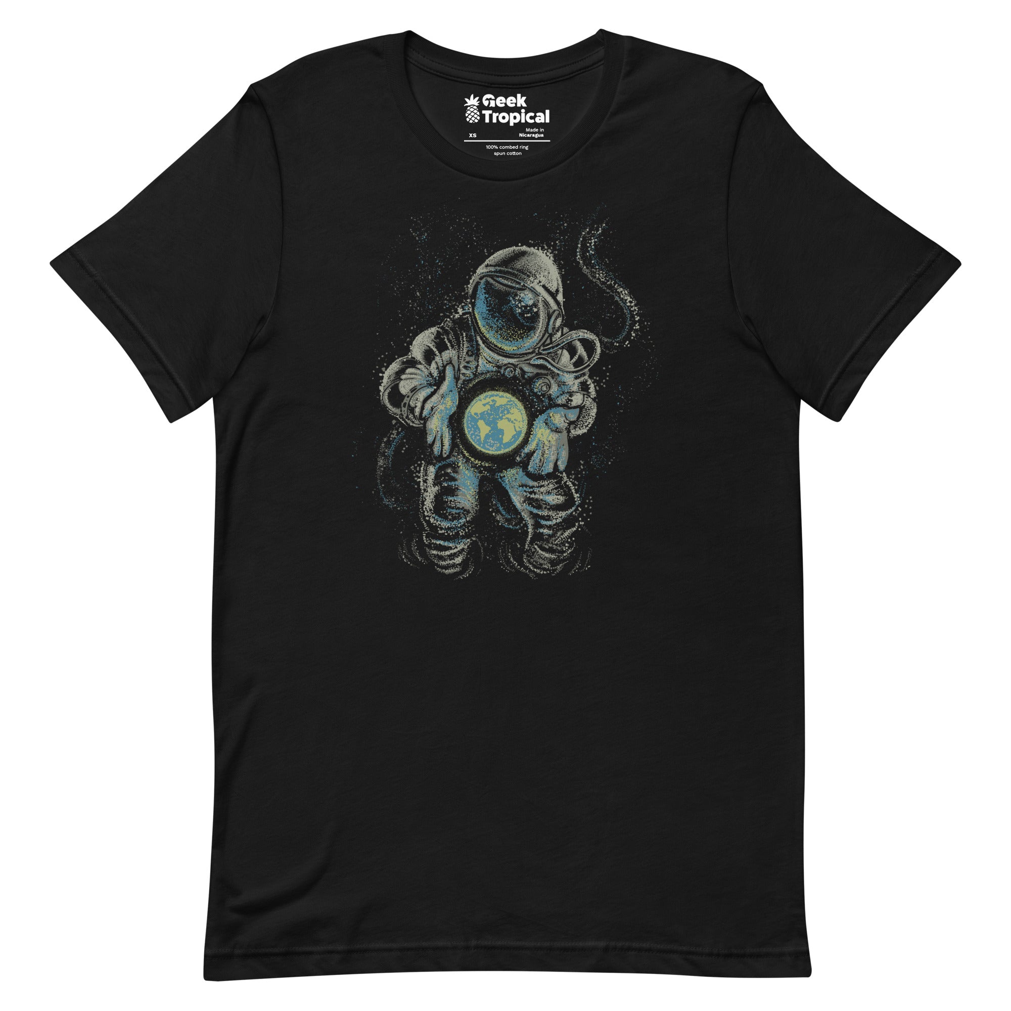 Astronaut Love Earth T-Shirt Geek Nerd Advertise to Meta Design by Tobe Fonseca FLOW DESC WRITING