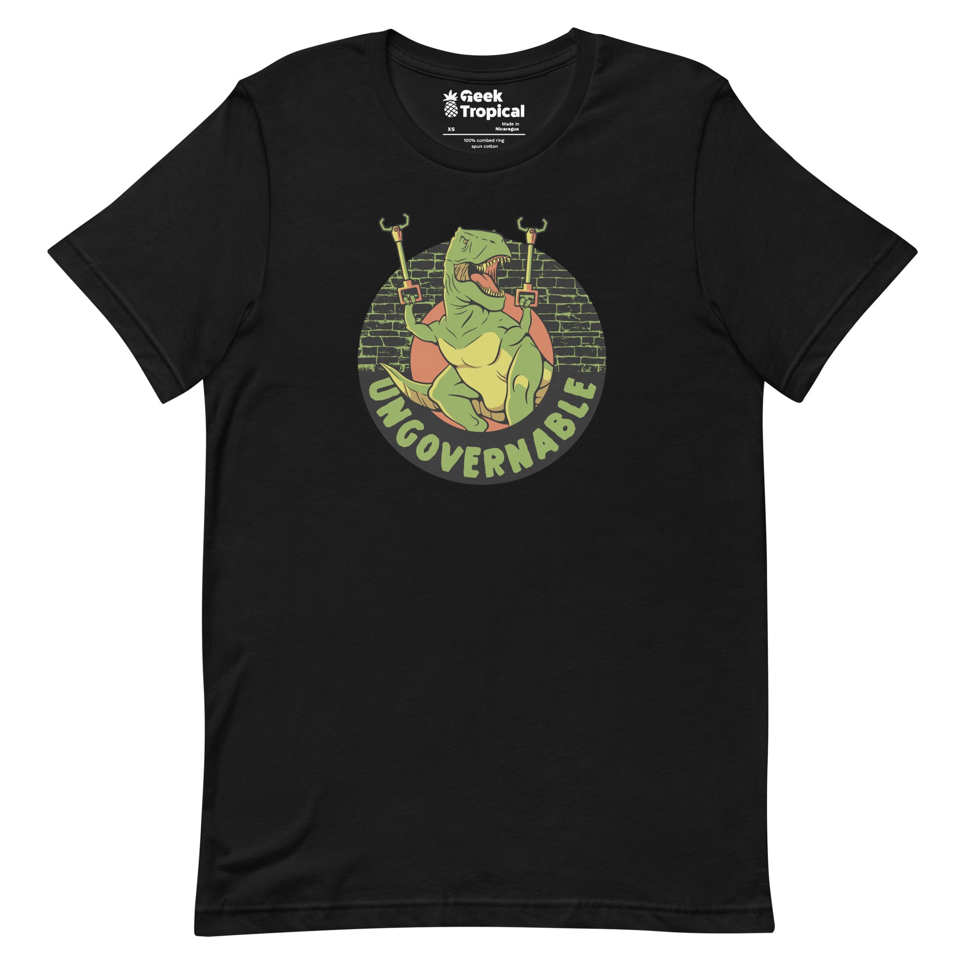 Become Ungovernable Funny Dinosaur T-Shirt Geek Nerd Advertise to Meta Animal Patterns Design by Tobe Fonseca
