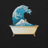 Bathtub Kanagawa Wave T-shirt Geek Nerd Advertise to Meta Design by Tobe Fonseca Funny Prints