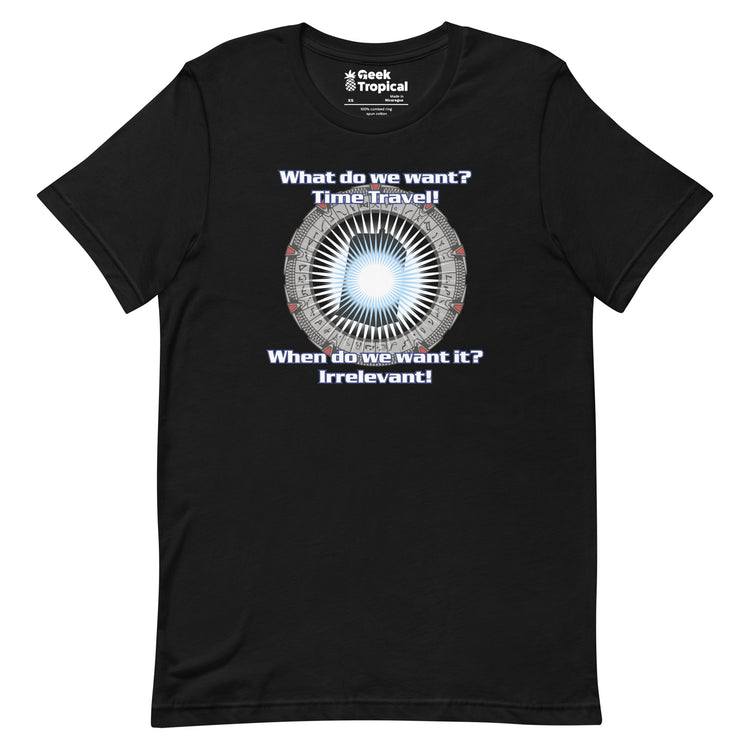 Time Travel T-Shirt Geek Nerd Advertise to Meta FLOW DESC WRITING Off World Designs