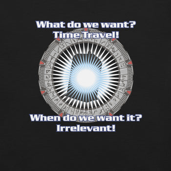 Time Travel T-Shirt Geek Nerd Advertise to Meta FLOW DESC WRITING Off World Designs