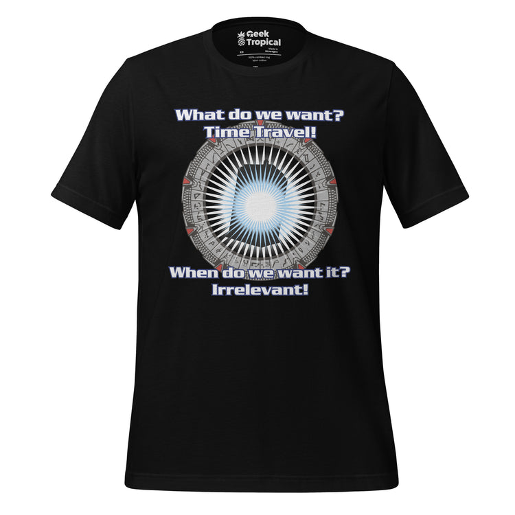 Time Travel T-Shirt Geek Nerd Advertise to Meta FLOW DESC WRITING Off World Designs