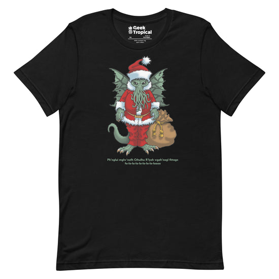 Cthulhu Santa T-Shirt Geek Nerd Advertise to Meta Christmas Print Fantasy Prints