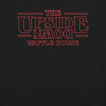 Upside Down Waffle House T-Shirt Geek Nerd Advertise to Meta FLOW DESC WRITING Funny Prints