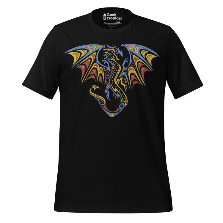 Tribal Dragon T-Shirt Geek Nerd Advertise to Meta Animal Patterns Fantasy Prints