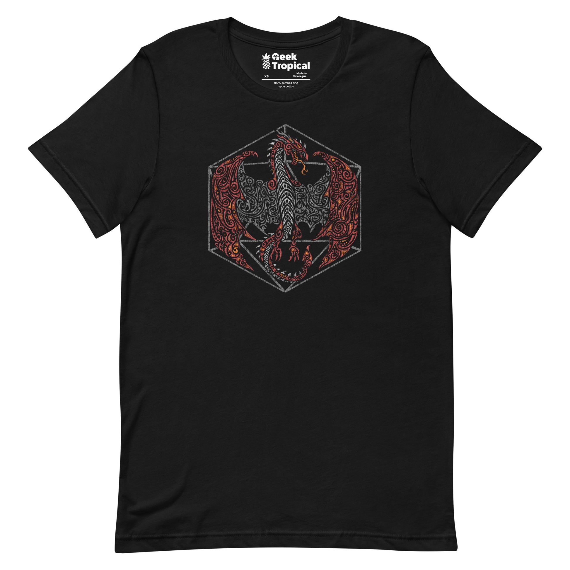 Tribal Dragon D20 T-Shirt 1