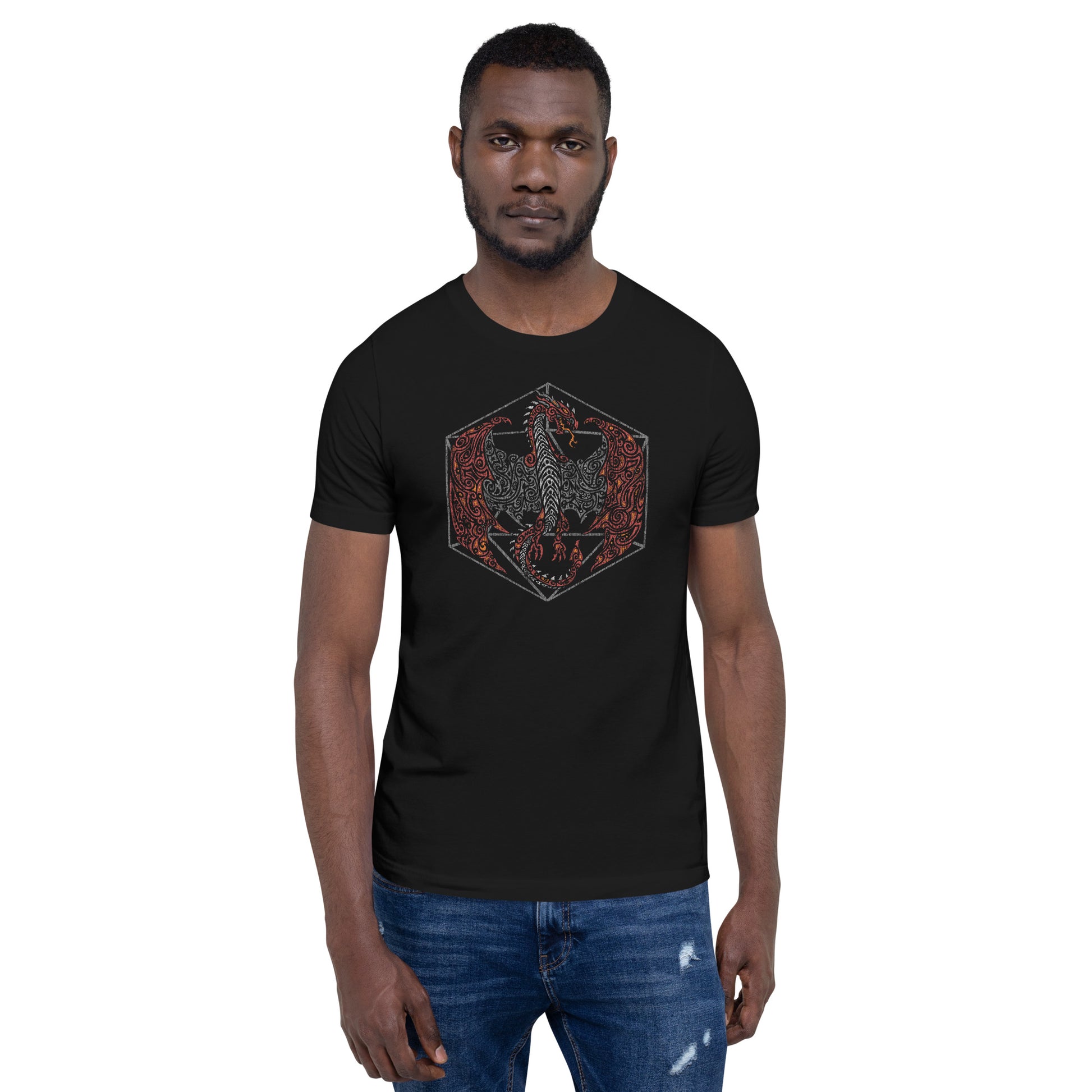 Tribal Dragon D20 T-Shirt 5
