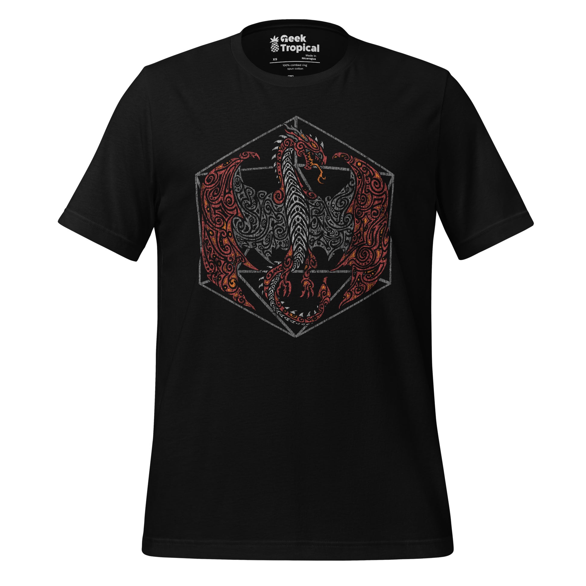 Tribal Dragon D20 T-Shirt 4