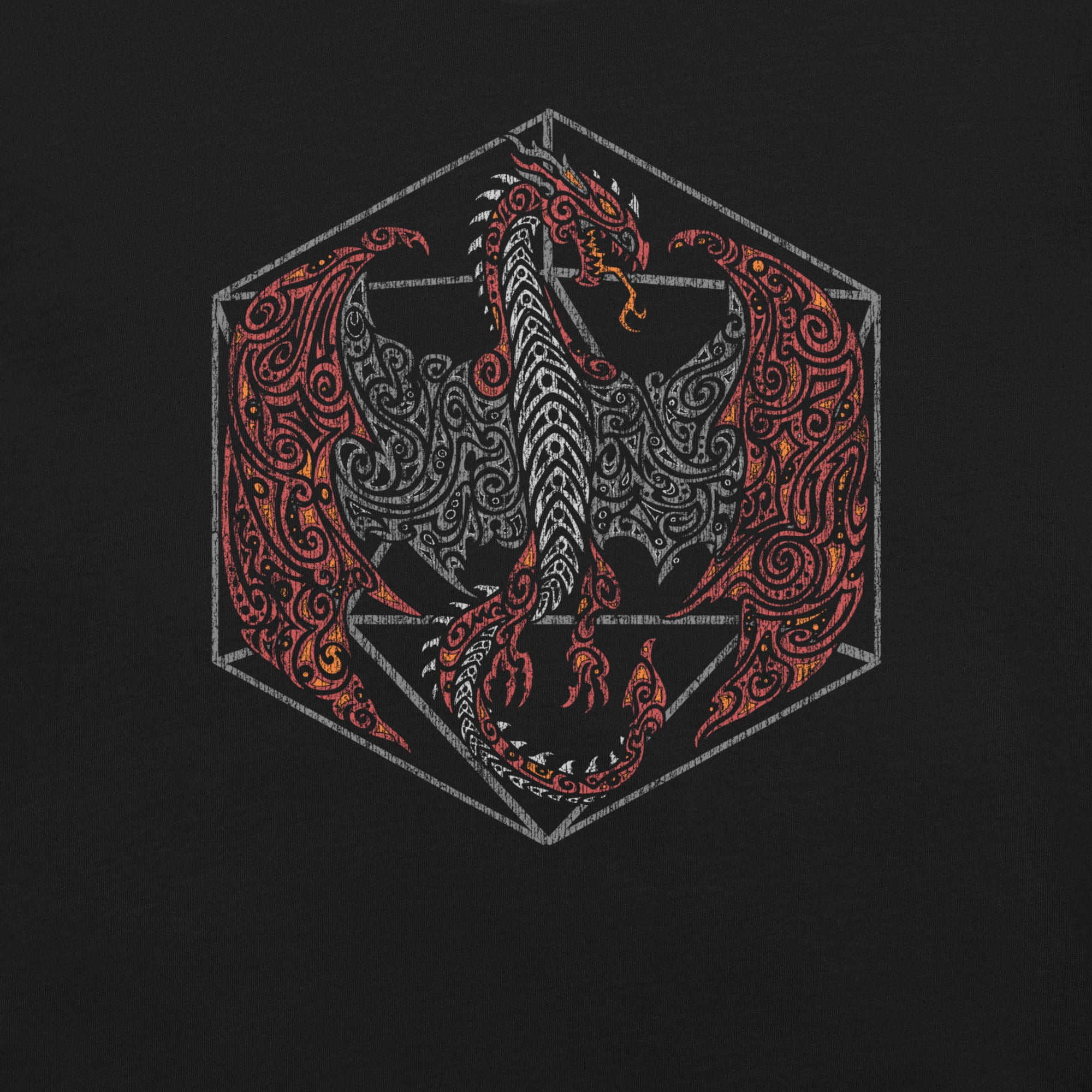Tribal Dragon D20 T-Shirt 2