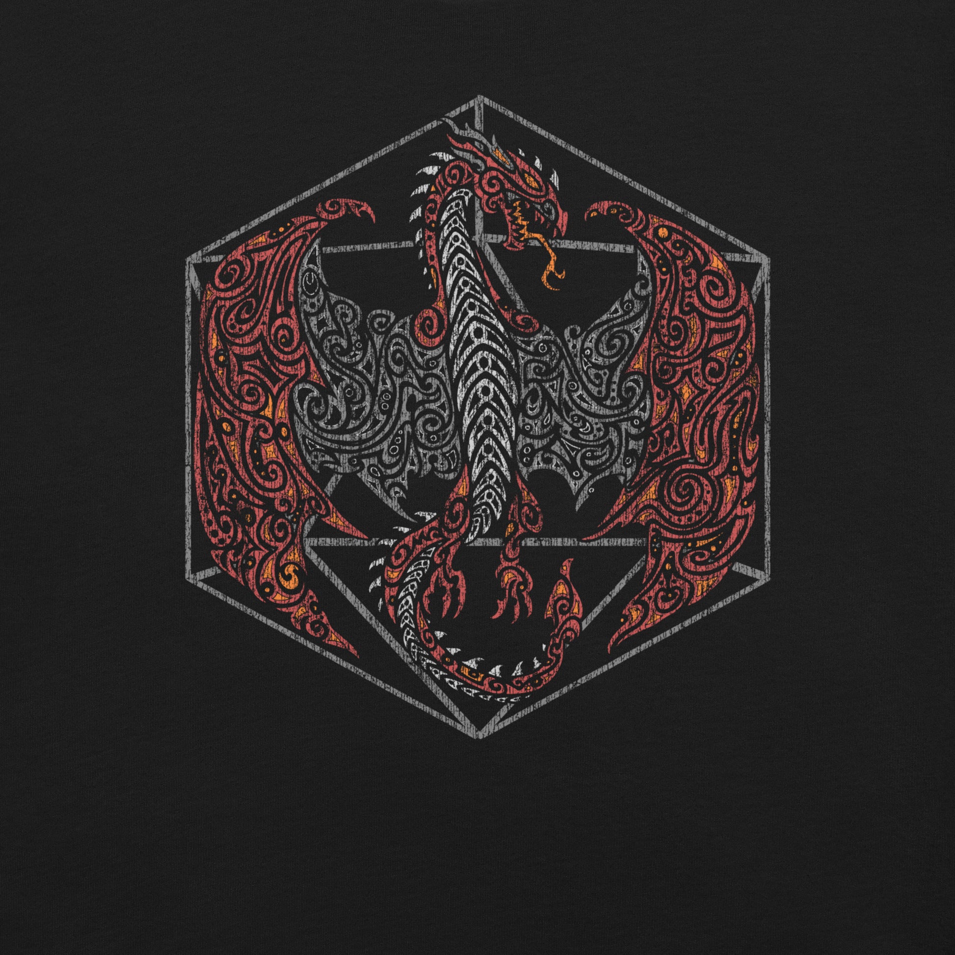 Tribal Dragon D20 T-Shirt 2