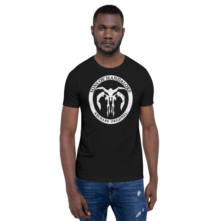 Sons of Mandalore T-Shirt Geek Nerd Advertise to Meta Fantasy Prints FLOW DESC WRITING