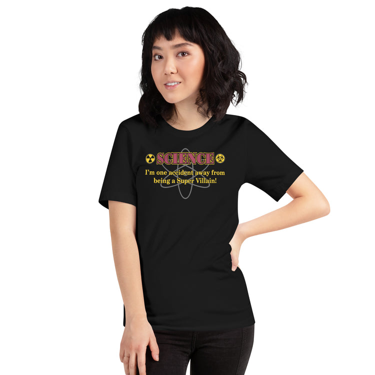 Science Super Villain T-Shirt Geek Nerd Advertise to Meta FLOW DESC WRITING Funny Prints