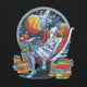 Robot Reading T-Shirt Geek Nerd Advertise to Meta Book Prints Fantasy Prints