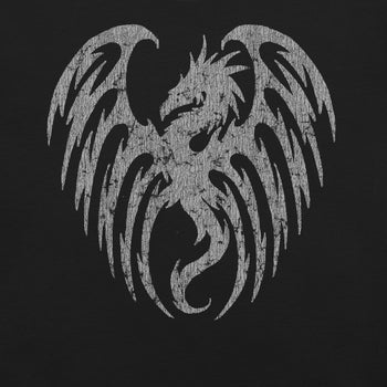 Oversized Dragon Shadow T-Shirt Geek Nerd Advertise to Meta Fantasy Prints FLOW DESC WRITING