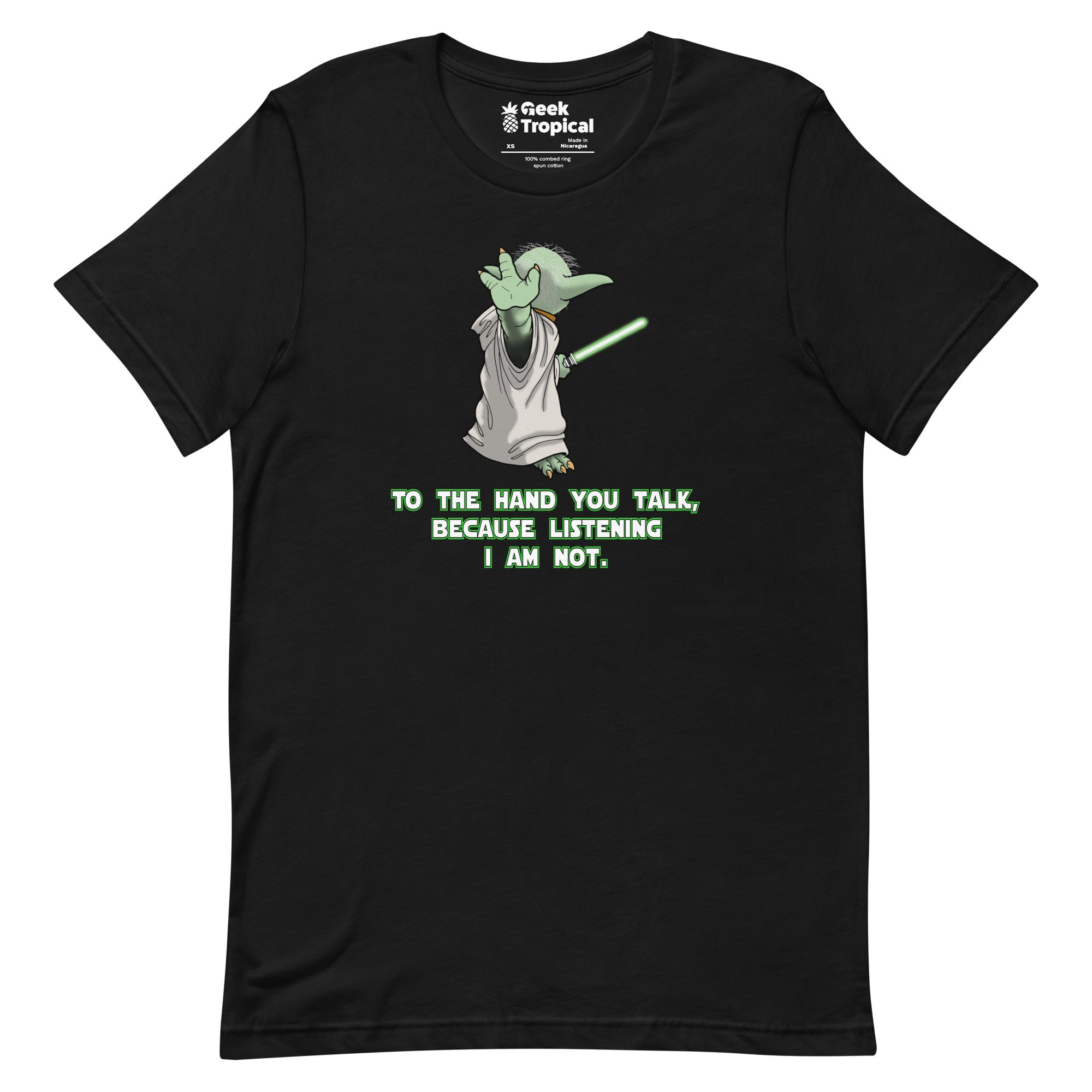 To Hand You Talk Not Listening T-Shirt Geek Nerd Advertise to Meta Fantasy Prints FLOW DESC WRITING