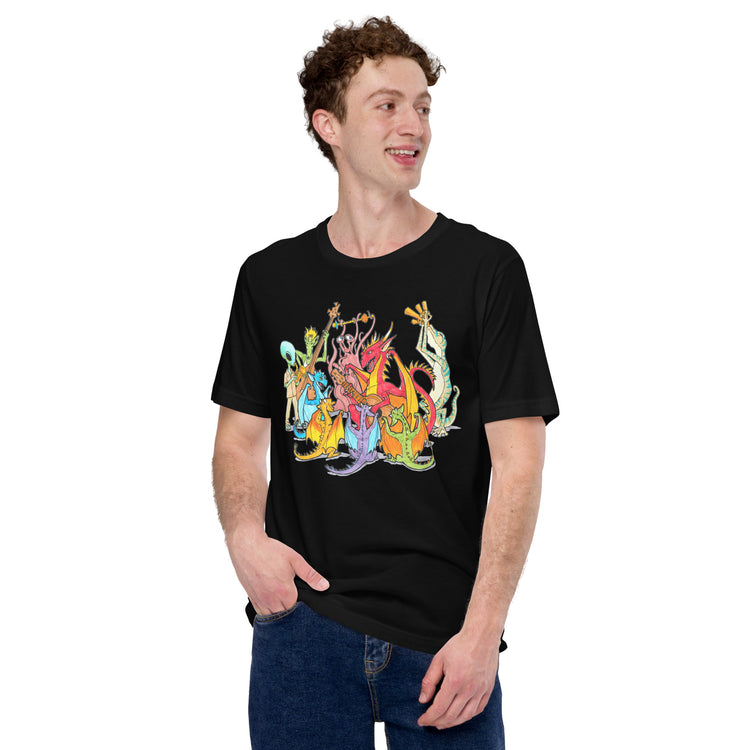 Alien Band T-Shirt Geek Nerd Advertise to Meta FLOW DESC WRITING music print