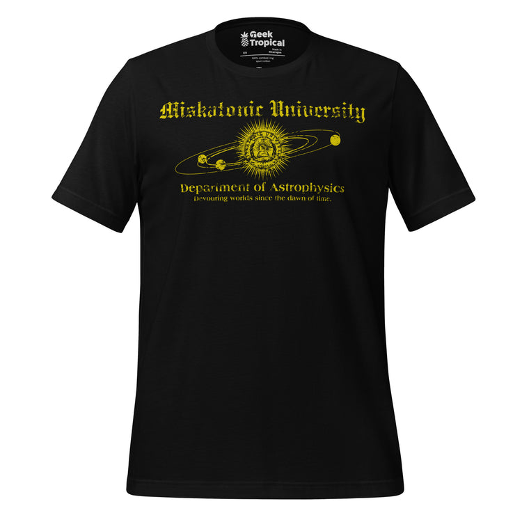 Miskatonic University Astrophysics T-Shirt Geek Nerd Advertise to Meta Book Prints Fantasy Prints