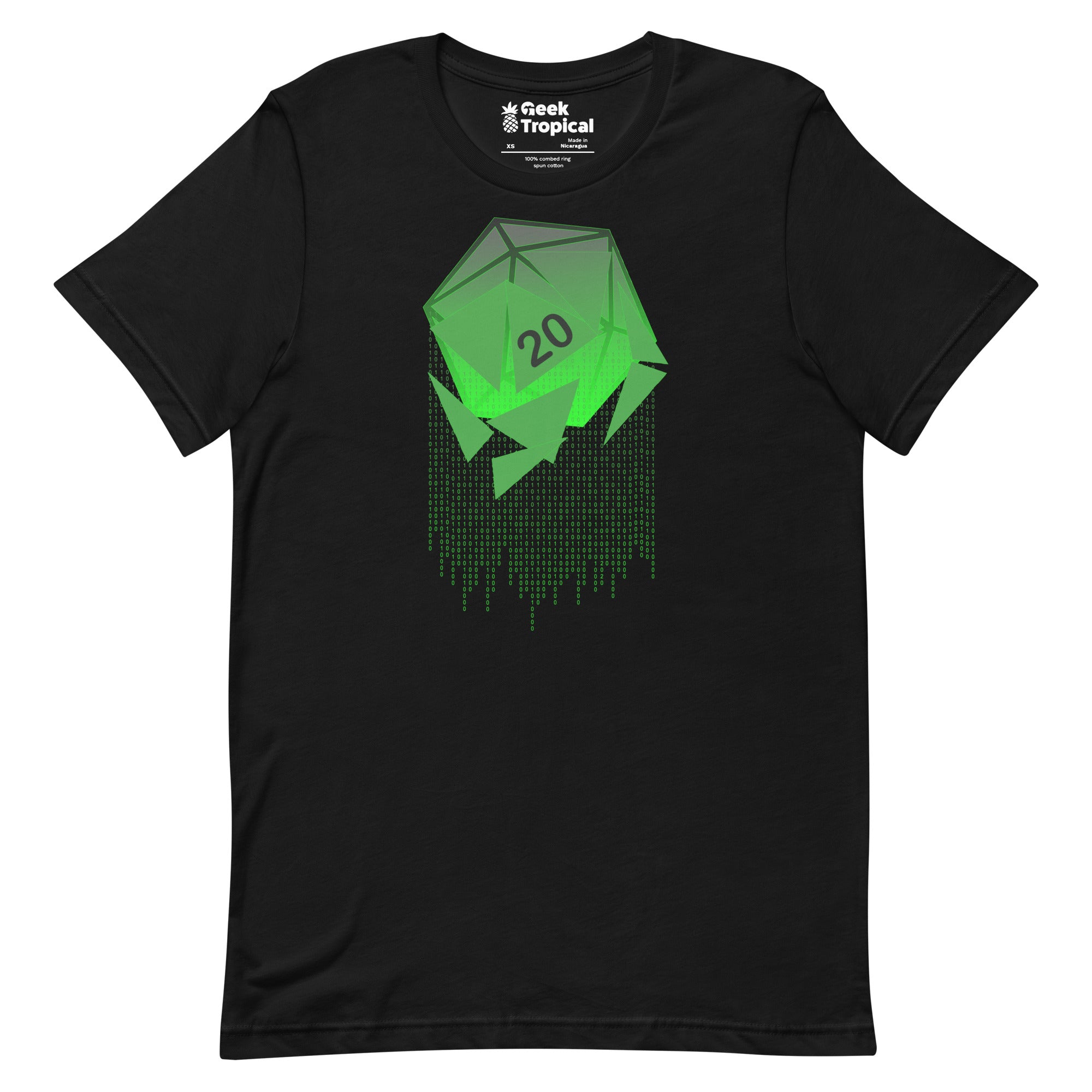 Matrix D20 T-Shirt Geek Nerd Advertise to Meta board game print computer print