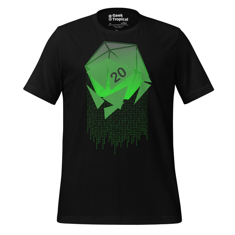 Matrix D20 T-Shirt Geek Nerd Advertise to Meta board game print computer print
