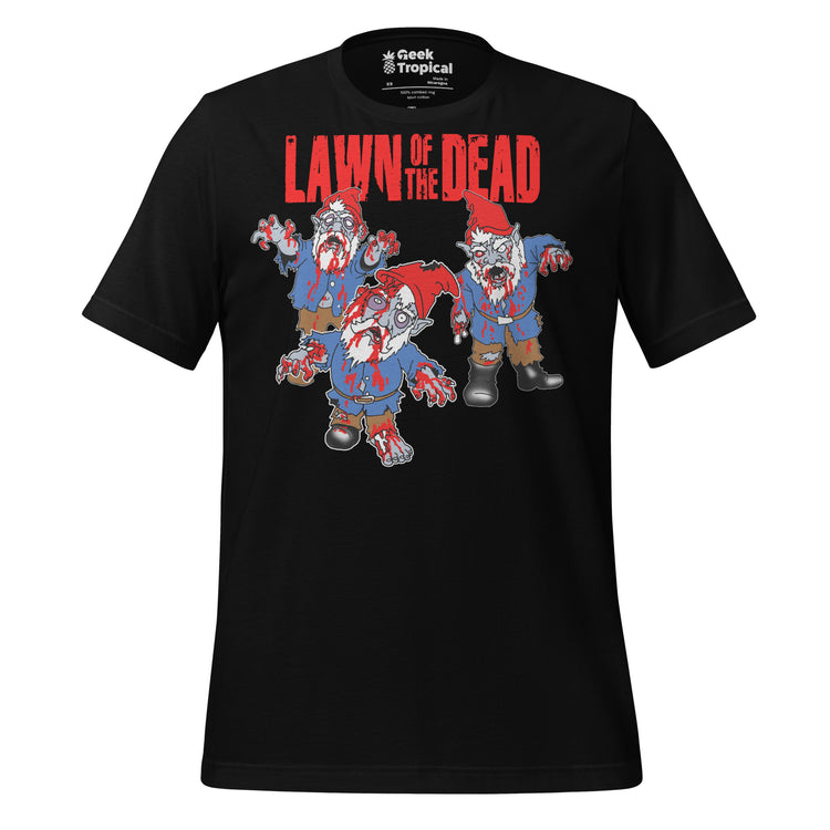 Lawn of the Dead T-Shirt Geek Nerd Advertise to Meta Fantasy Prints FLOW DESC WRITING
