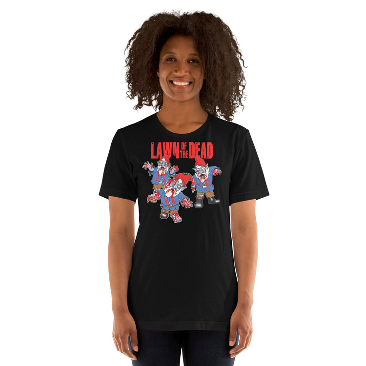 Lawn of the Dead T-Shirt Geek Nerd Advertise to Meta Fantasy Prints FLOW DESC WRITING