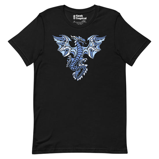 Ice Tribal Dragon T-Shirt Geek Nerd Advertise to Meta Fantasy Prints FLOW DESC WRITING