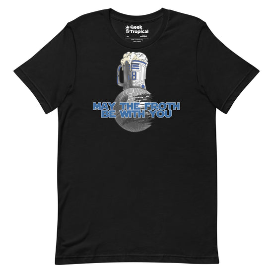 May the Froth Be With You T-Shirt Geek Nerd Advertise to Meta Fantasy Prints FLOW DESC WRITING