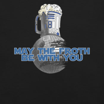 May the Froth Be With You T-Shirt Geek Nerd Advertise to Meta Fantasy Prints FLOW DESC WRITING