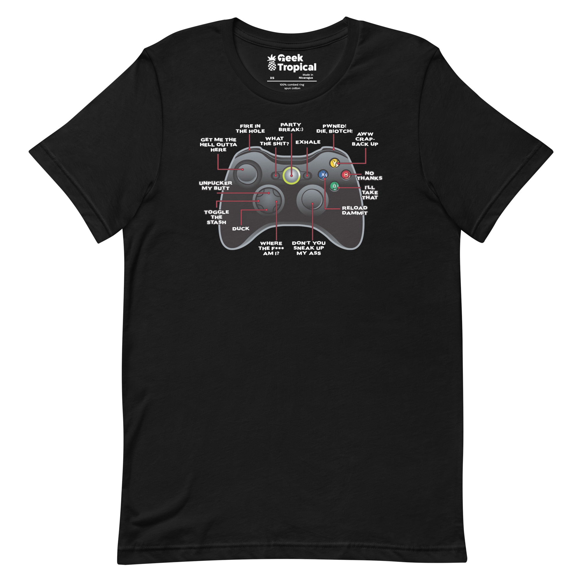 Game Controller How to Play T-Shirt Geek Nerd Advertise to Meta FLOW DESC WRITING Off World Designs