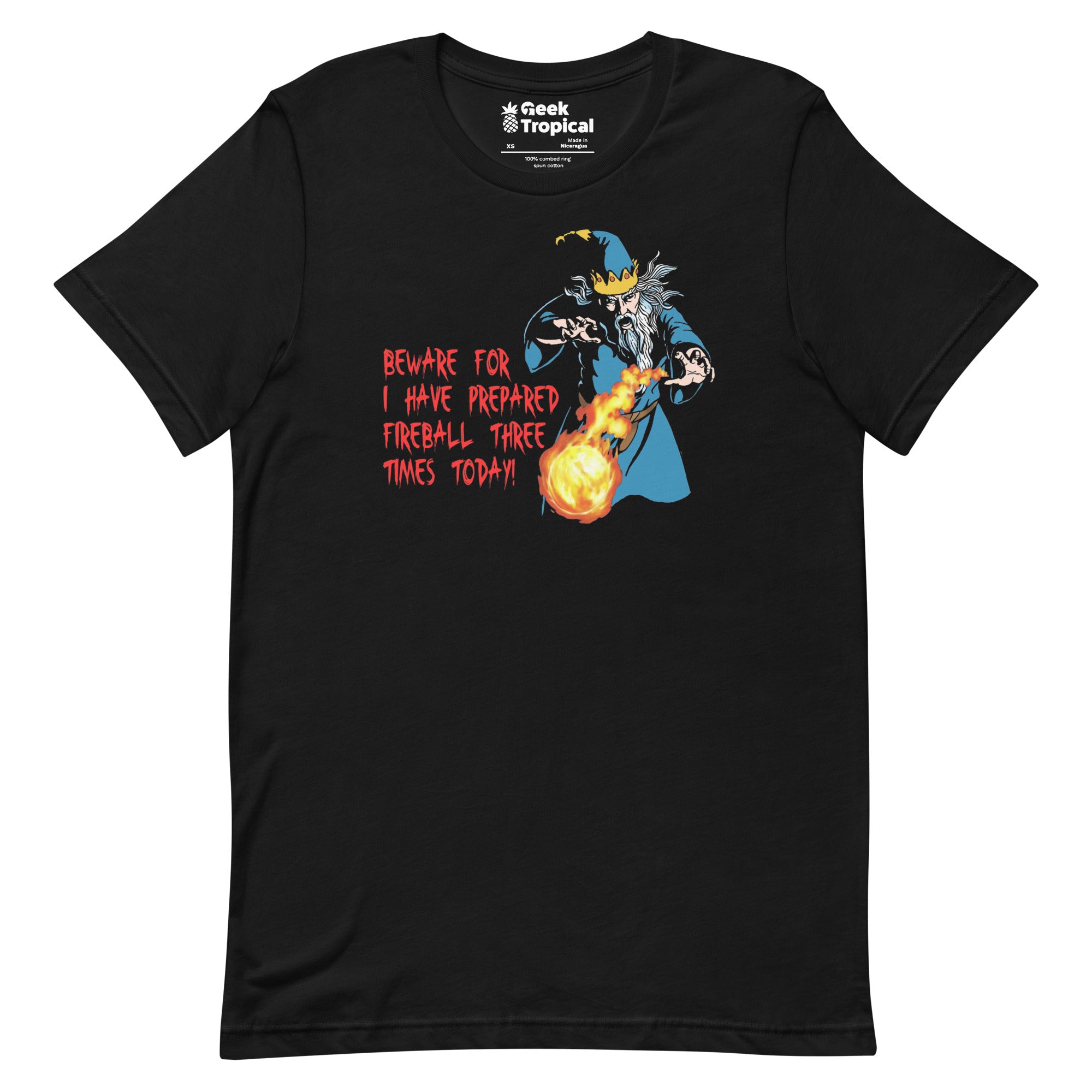 Fireball Prepared Wizard T-Shirt Geek Nerd Advertise to Meta dnd & rpg print Dnd Classes