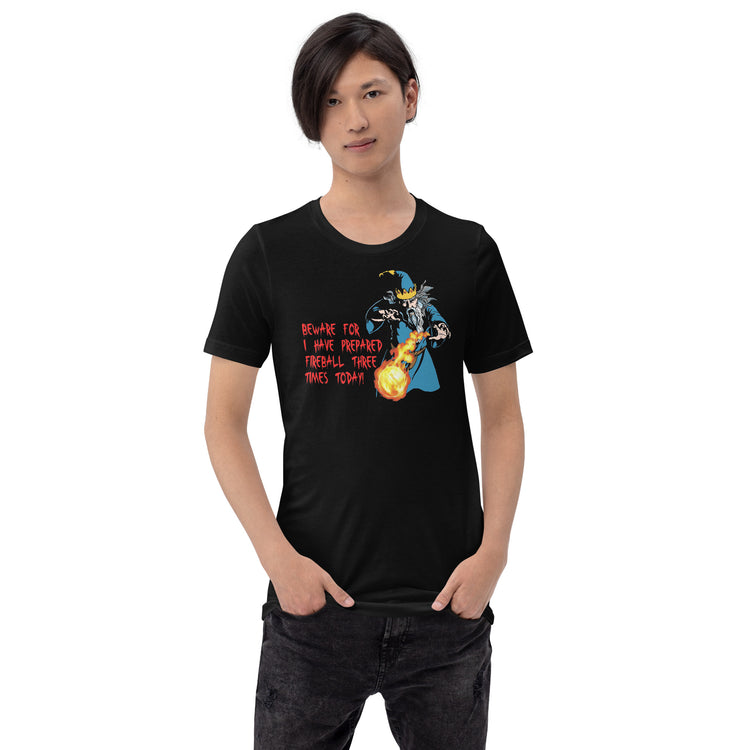 Fireball Prepared Wizard T-Shirt Geek Nerd Advertise to Meta dnd & rpg print Dnd Classes
