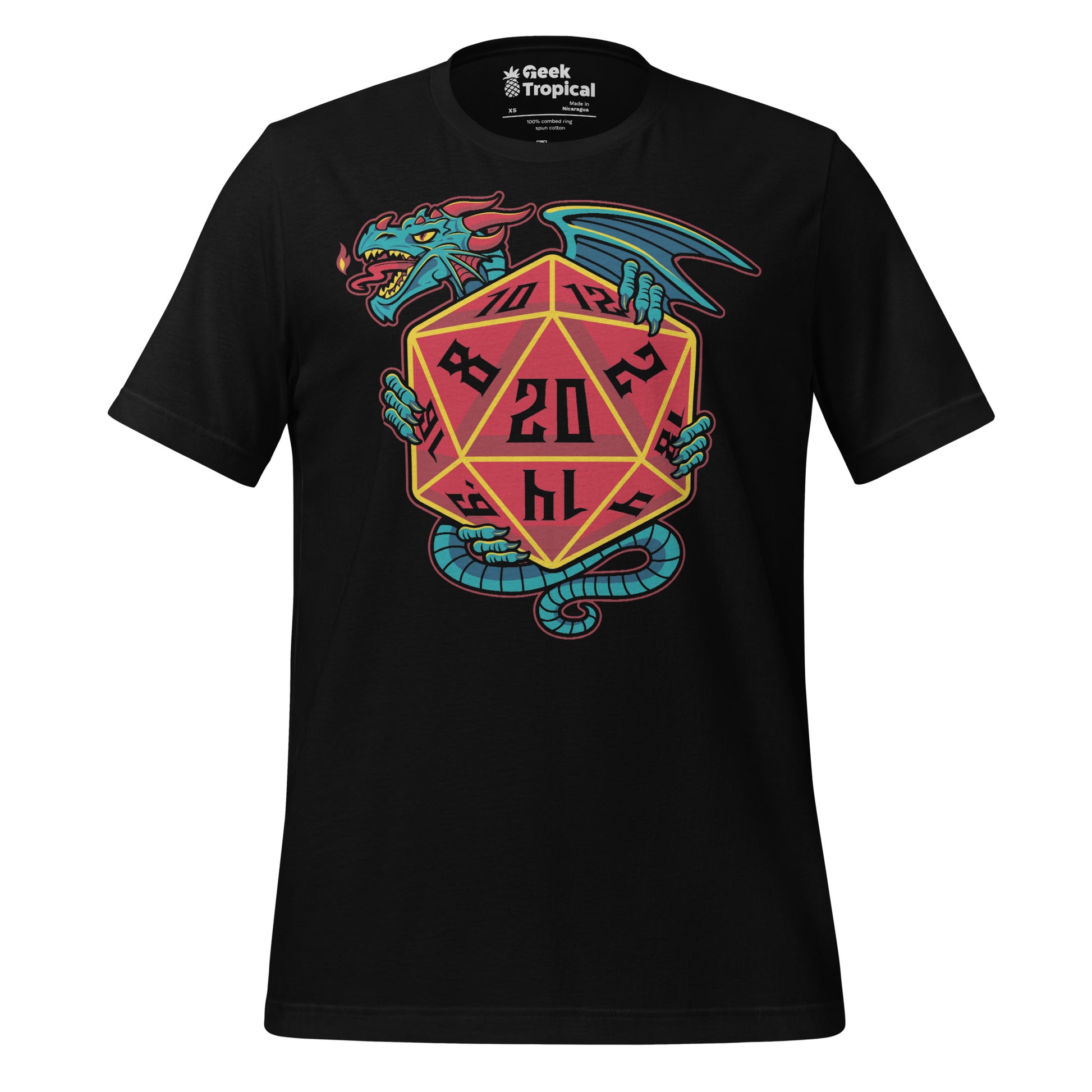 D20 Dice Dragon T-Shirt 4