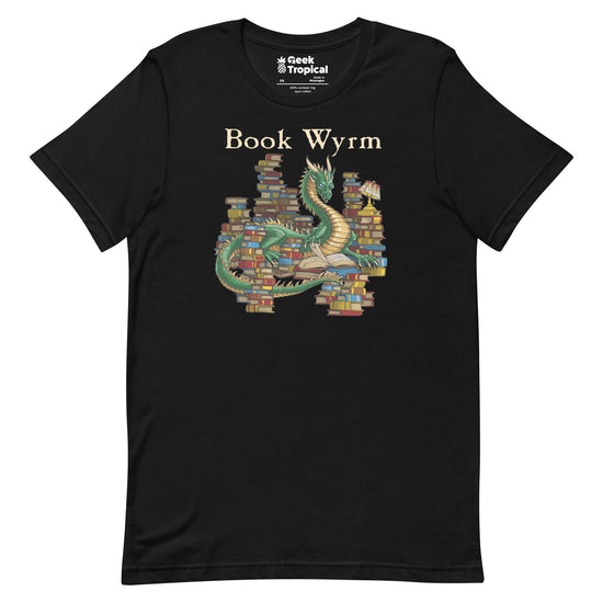 Book Wyrm T-Shirt Geek Nerd Advertise to Meta Book Prints Fantasy Prints