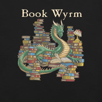 Book Wyrm T-Shirt Geek Nerd Advertise to Meta Book Prints Fantasy Prints