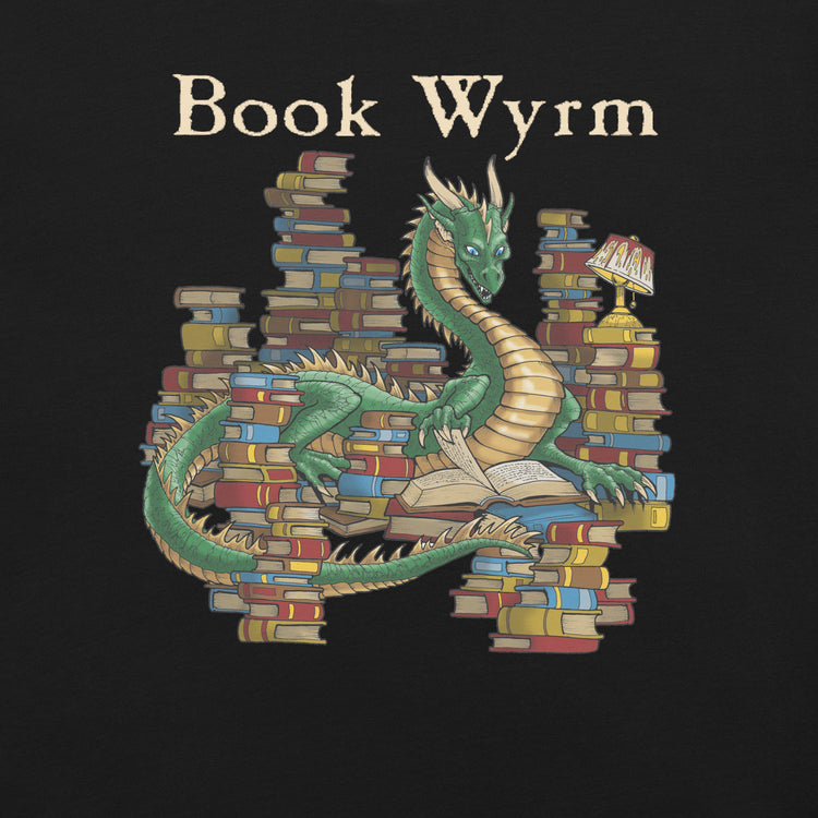 Book Wyrm T-Shirt Geek Nerd Advertise to Meta Book Prints Fantasy Prints