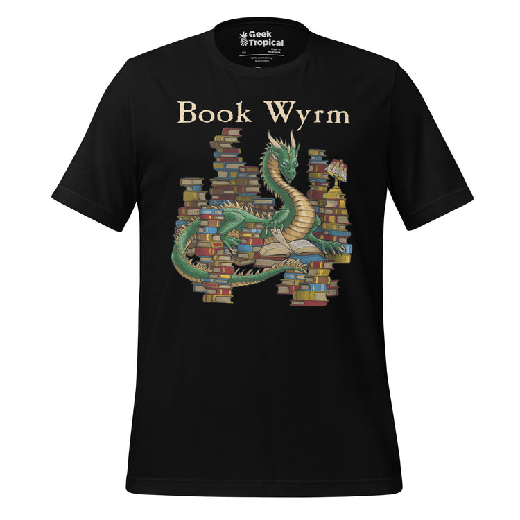 Book Wyrm T-Shirt Geek Nerd Advertise to Meta Book Prints Fantasy Prints