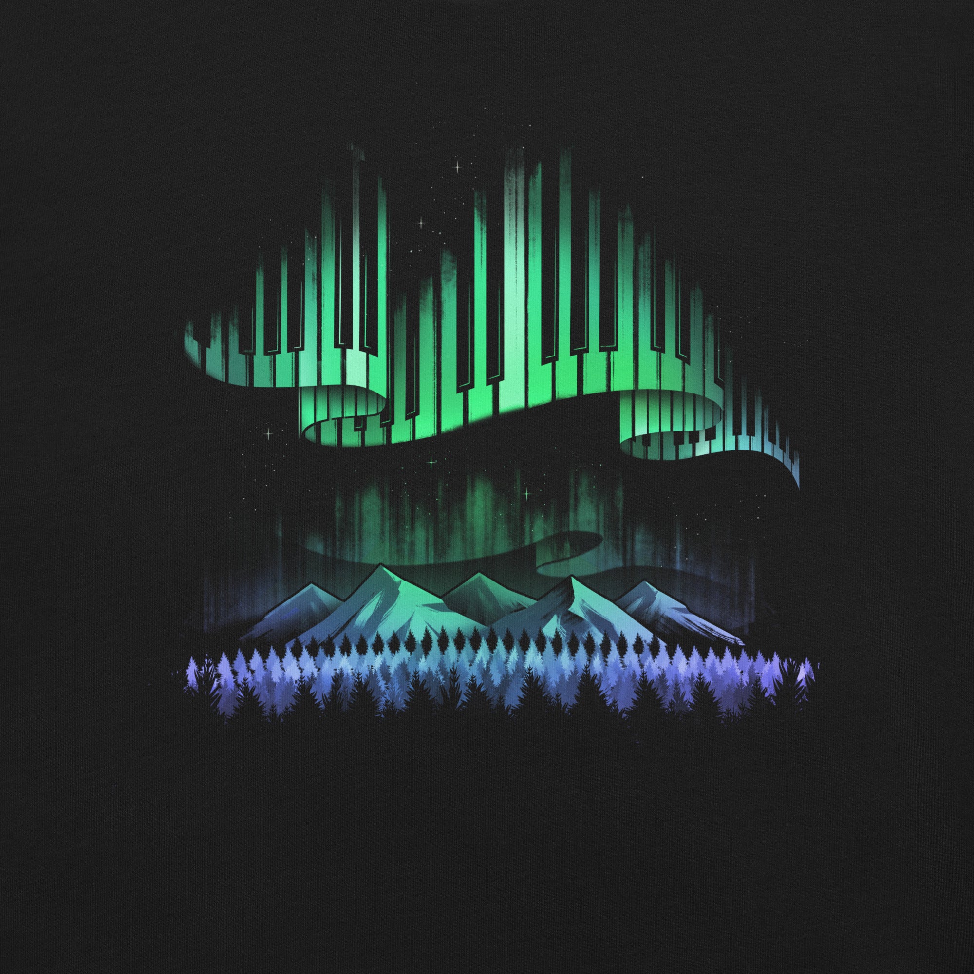 Aurora Borealis Song T-Shirt 2