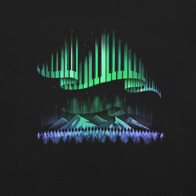 Aurora Borealis Song T-Shirt Geek Nerd Advertise to Meta Design by Tobe Fonseca FLOW DESC WRITING