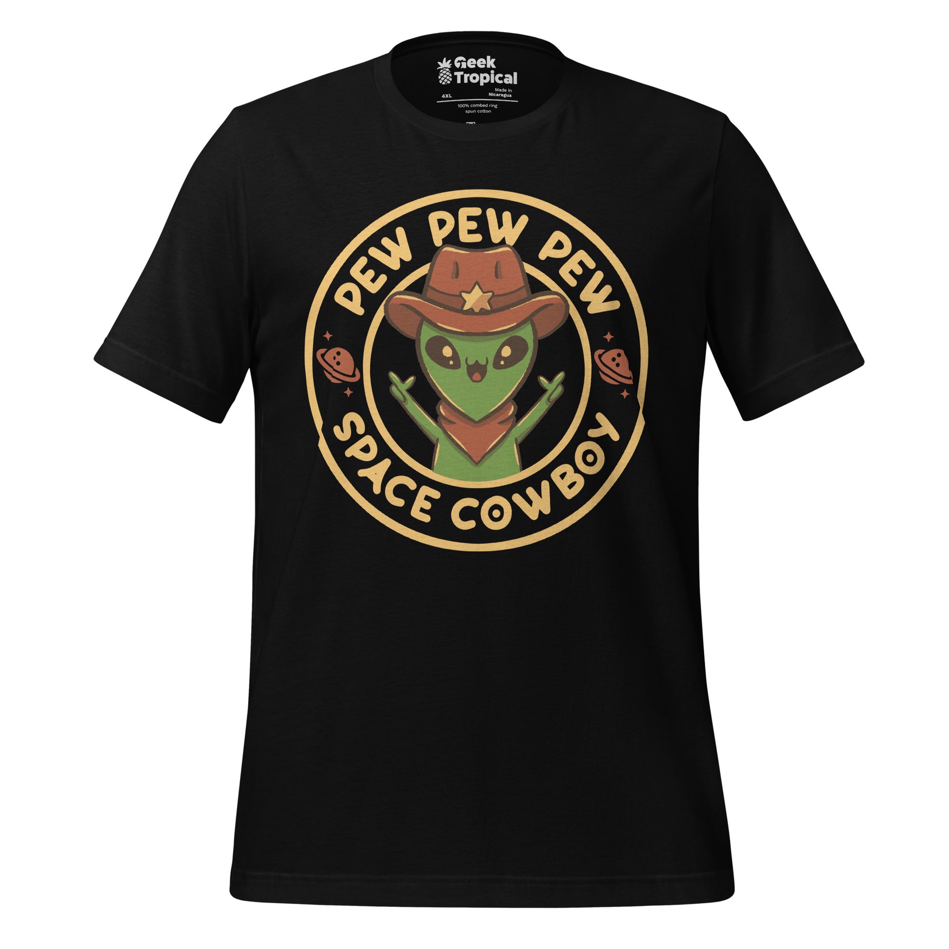Space Cowboy Funny Alien T-Shirt 4