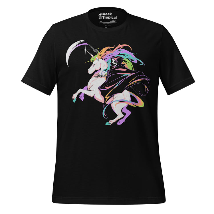 Death Unicorn T-Shirt Geek Nerd Advertise to Meta Design by Tobe Fonseca Fantasy Prints