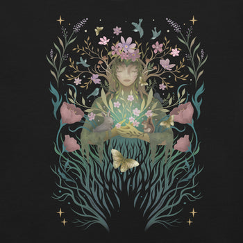 Spring Goddess T-Shirt Geek Nerd Advertise to Meta Botany Print Design by Episodic