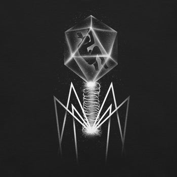 Bacteriophage T-Shirt Geek Nerd Advertise to Meta Design by Tobe Fonseca FLOW DESC WRITING