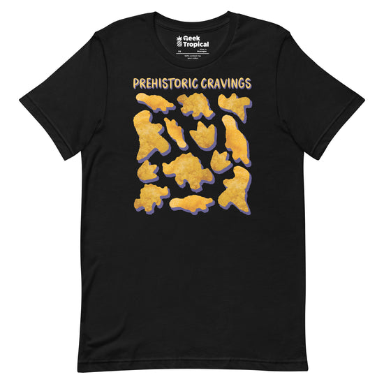 Prehistoric Cravings Dinosaur Chicken Nuggets T-Shirt Geek Nerd Advertise to Meta Design by Random Galaxy dinosaur print